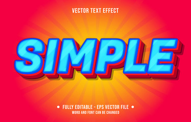 editable text effect gradient style simple vector image
