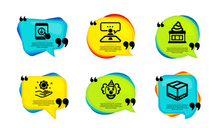 employee hand scroll down and interview job icons vector image