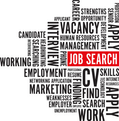 Job Search Keywords Background vector image
