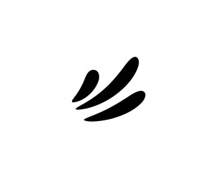 minimal brush stroke abstract design with simple vector image