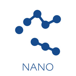 molecule structure icon in flat style nano crypto vector image