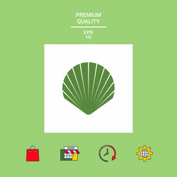 shell symbol icon elements for your design vector image