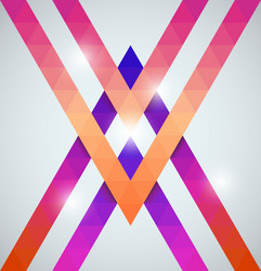 Shining Geometric Triangles Pattern vector image