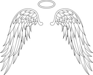 Premium Vector  Graphic sketch of angel wings drawing for a tattoo  vector illustration isolated