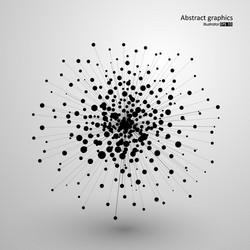 Abstract Dot and Line Network vector image