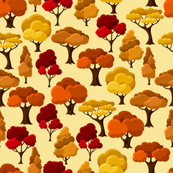 Autumn seamless pattern with abstract stylized vector