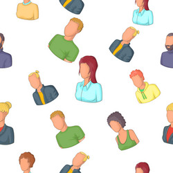 Avatar people pattern cartoon style vector