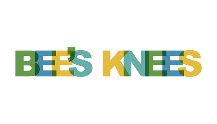 bees knees phrase overlap color no transparency vector