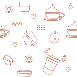 Coffee seamless pattern Royalty Free Vector Image