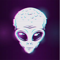 concept with glitch effect vector image