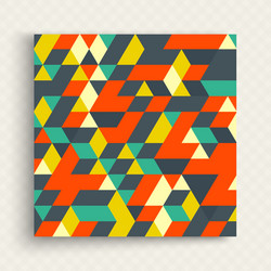 cover design template 3d blocks structure vector image