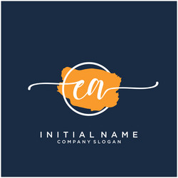 Elegant Initial Logo - Brush Script vector image