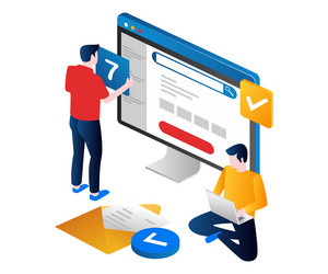 enter the account registration verification number vector image
