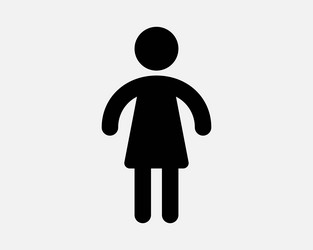 female stick figure girl lady woman stand standing vector