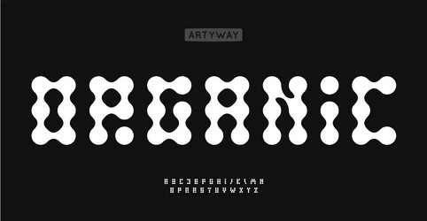 fluid dots font letters with smooth connected vector image