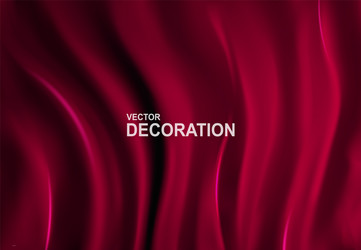 luxurious red silk fabric background abstract vector