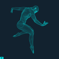 man is posing and dancing silhouette of a dancer vector image
