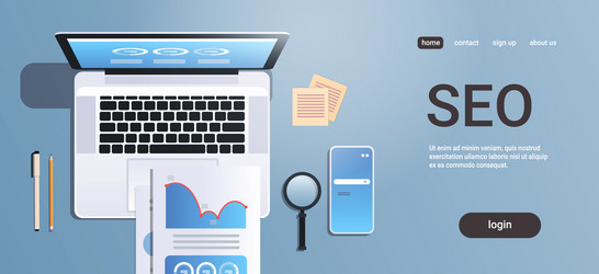 SEO & Digital Marketing Analytics vector image