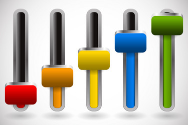 slider fader elements faders vector image