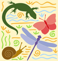 Abstract Dragonfly Pattern vector image