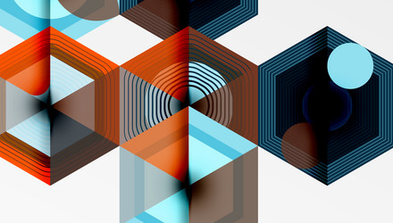 abstract geometric composition shapes overlap vector image