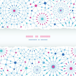 Blue Torn Frame Circles Pattern vector image