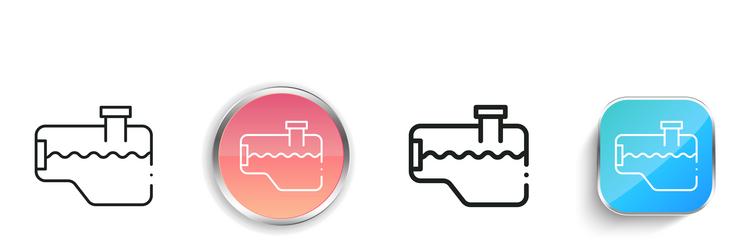 gas tank icon thin linear regular and button vector image