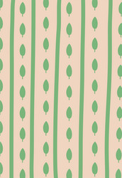 leaf pattern with vertical stripes background vector image