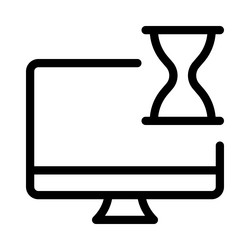 process of accessing file on a desktop vector image