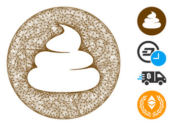 shitcoin web mesh vector image