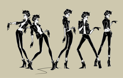 Sketch Fashion Women Vector Image
