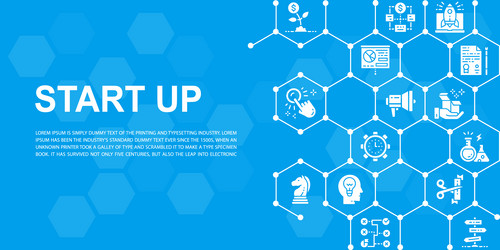 start up web page design template time management vector image