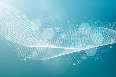 abstract blue hexagon pattern technology hexagons vector image