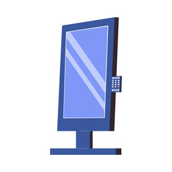 digital signage or showcasing display stand flat vector