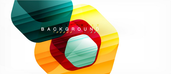 glossy color hexagons modern composition vector image
