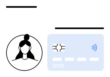 minimalistic id verification concept with profile vector image