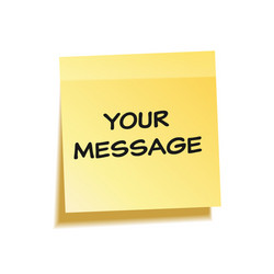 sticky note with text and shadow isolated vector image