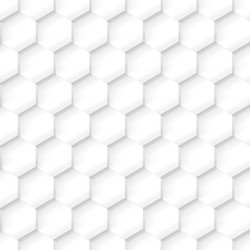 White Geometric Texture - Hexagonal Pattern vector image