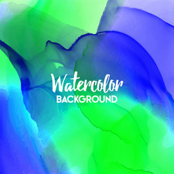 abstract watercolor splash green and blue Vector Image