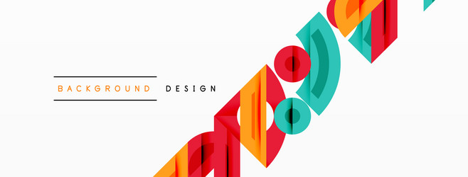 bright geometric shapes create dynamic vector image