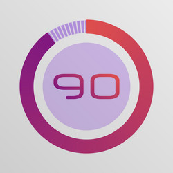 circular interval timer vector image