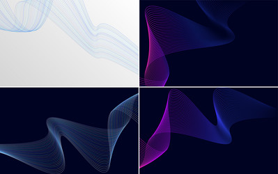 collection of geometric minimal lines pattern set vector image