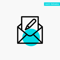 compose edit email envelope mail turquoise vector image