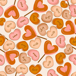 cute heart shape seamless pattern design for print vector image