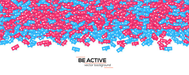 falling from above icons of social media network vector image