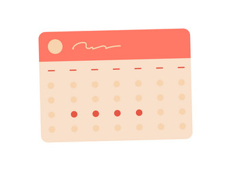 flat mobile calendar app interface vector image