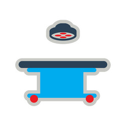 icon of operating table in flat style vector image