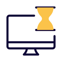 process of accessing file on a desktop vector image