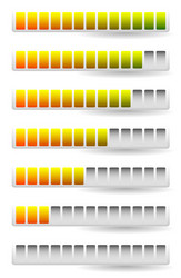 Progress loading bars horizontal vector