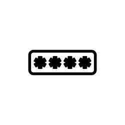 security password icon in trendy flat style vector image